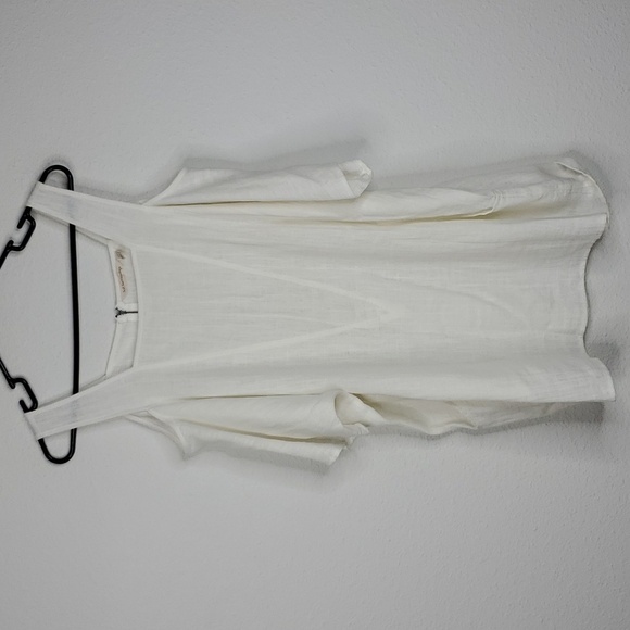 Soft Surroundings Tops - Soft Surroundings Sunset Tunic Cold Shoulder Linen Pocket Gauze Half Zip Women L